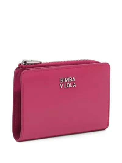 Bimba Y Lola Fuchsia Leather Compact Purse In Pattern