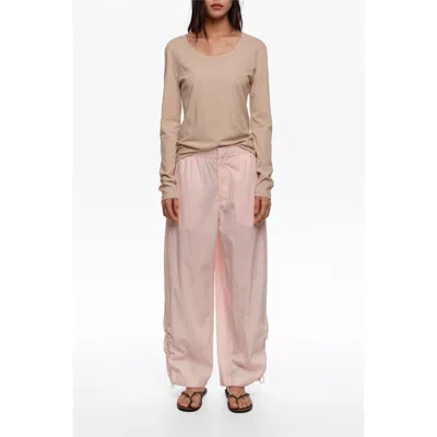 Bimba Y Lola Gathered Jogger Trousers In Pink