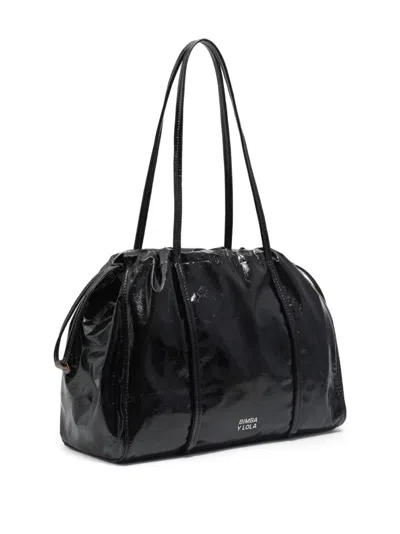 Bimba Y Lola Gathered Shoulder Bag In Black
