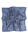 Bimba Y Lola Geometric-print Scarf In Blue