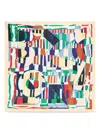 Bimba Y Lola Geometric-print Scarf In Neutrals