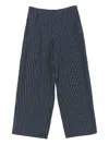 Bimba Y Lola Gingham-check Straight Trousers In Blue