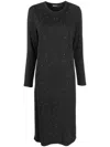 Bimba Y Lola Glitter Embellished Long-sleeve Dress In Grey