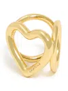 Bimba Y Lola Gold Hearts Scarf Ring In 金色