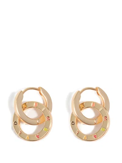 Bimba Y Lola Gold-tone Double-hoop Earrings