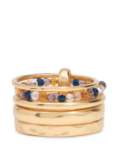 Bimba Y Lola Gold-tone Textured Ring