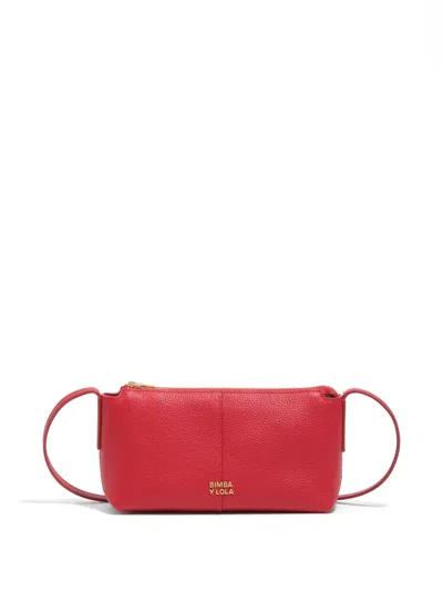 Bimba Y Lola Grained Leather Mini Bag In Red