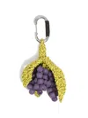 Bimba Y Lola Grape Raffia Keyring In Yellow
