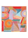 Bimba Y Lola Graphic-print Scarf In Pink