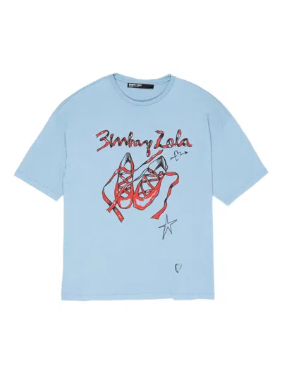 Bimba Y Lola Graphic Print T-shirt In Blue