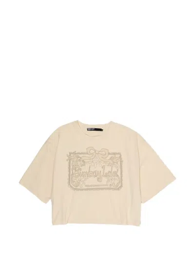 Bimba Y Lola Graphic-print T-shirt In Neutral