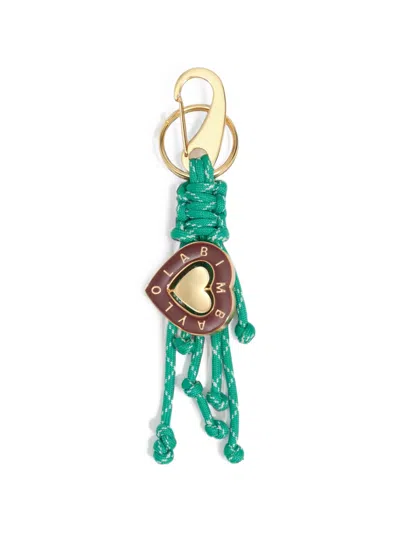 Bimba Y Lola Green Heart Key Ring With Ropes