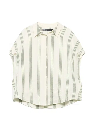 Bimba Y Lola Green Striped Shirt