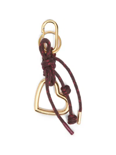 Bimba Y Lola Heart And Cord Keyring In Yellow