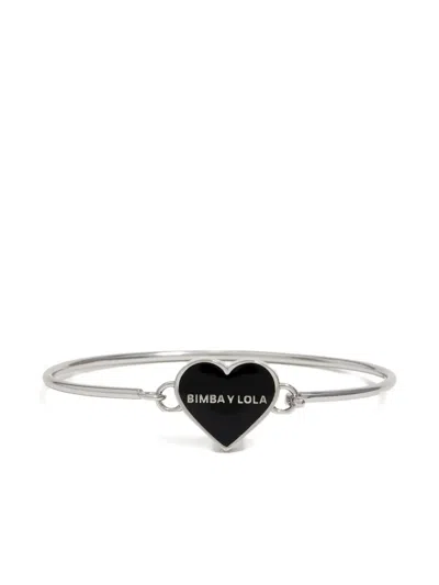 Bimba Y Lola Heart-charm Bracelet In Black