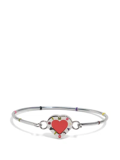 Bimba Y Lola Heart Charm Bracelet In Silver