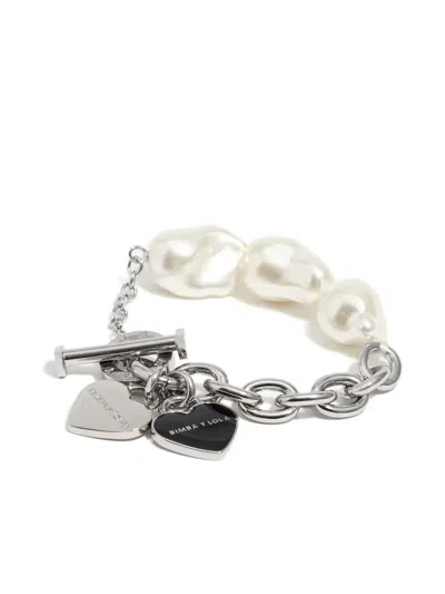 Bimba Y Lola Heart-charm Chain Bracelet In Metallic