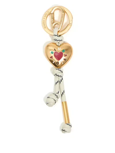 Bimba Y Lola Heart-charm Keyring In Gold