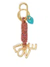 Bimba Y Lola Heart-charm Keyring In Gold