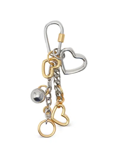 Bimba Y Lola Heart-charm Keyring In Silver