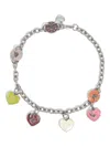 Bimba Y Lola Heart-charm Necklace In Metallic