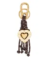 Bimba Y Lola Heart-charm Rope Keyring In Gold