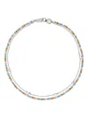 Bimba Y Lola Heart-charm Stones Necklace In Multi