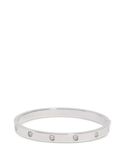 Bimba Y Lola Heart-crystal Bracelet In Silver