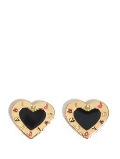 Bimba Y Lola Heart Earrings In Gold