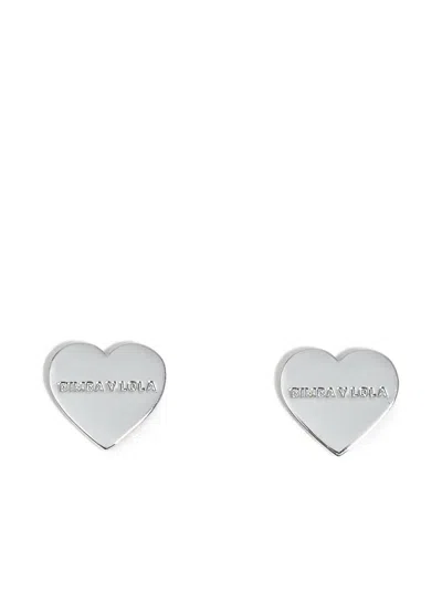 Bimba Y Lola Heart Earrings In Metallic