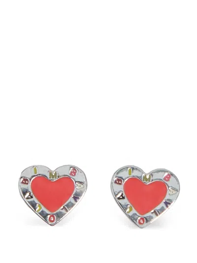 Bimba Y Lola Heart Earrings In Pink