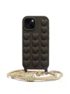 Bimba Y Lola Heart-embellished Iphone 15 Phone Case In Brown