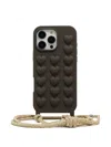 Bimba Y Lola Heart-embellished Iphone 16 Pro Max Phone Case In Brown