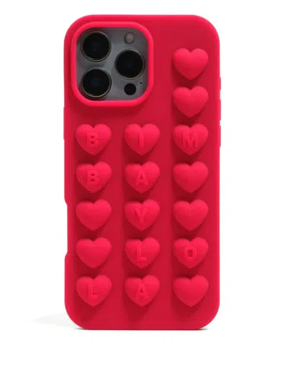 Bimba Y Lola Heart-embellished Phone Case In Red