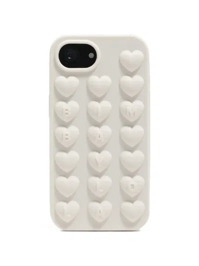 Bimba Y Lola Heart-embossed Iphone 16e Case In White