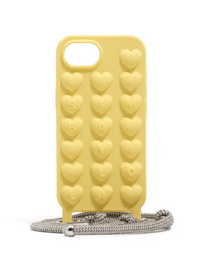 Bimba Y Lola Heart-embossed Iphone 16e Case In Yellow