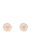 Bimba Y Lola Heart Enamel Earrings In Gold