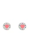 Bimba Y Lola Heart Enamel Earrings In Metallic