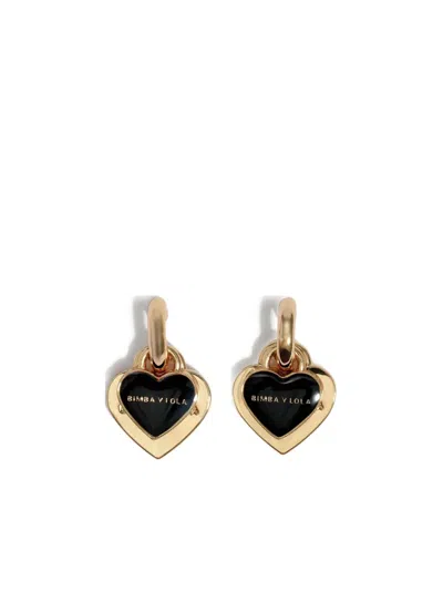 Bimba Y Lola Heart Hoop Earrings In Gold