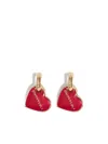 Bimba Y Lola Heart Hoop Earrings In Red