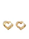 Bimba Y Lola Heart Hoop Earrings In Gold