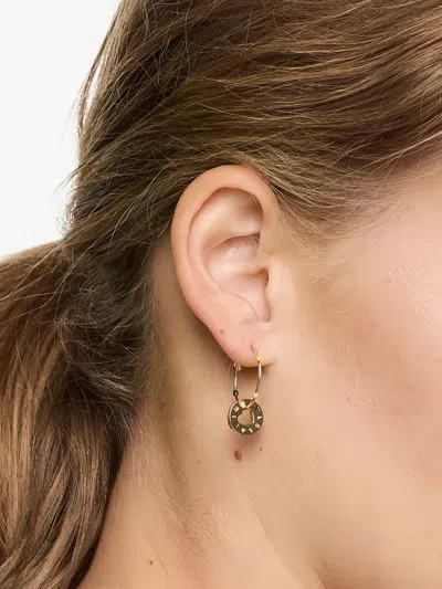 Bimba Y Lola Heart Hoop Earrings In Gold