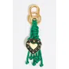 Bimba Y Lola Heart Key Ring With Ropes In Green