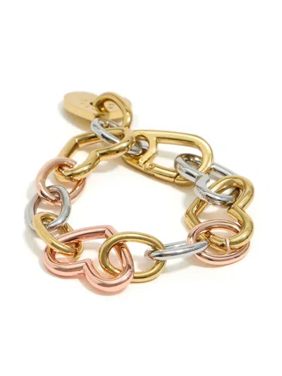 Bimba Y Lola Heart Link Bracelet In Gold
