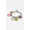 Bimba Y Lola Heart Logos Bracelet In Multi