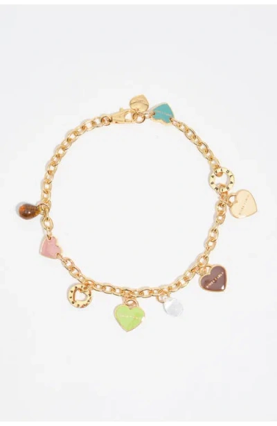 Bimba Y Lola Heart Logos Chain Necklace In Gold