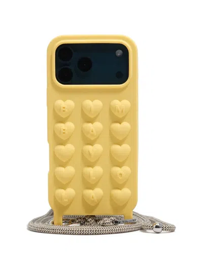Bimba Y Lola Heart-motif Phone Case In Yellow