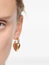 Bimba Y Lola Heart-padlock Earrings In Gold