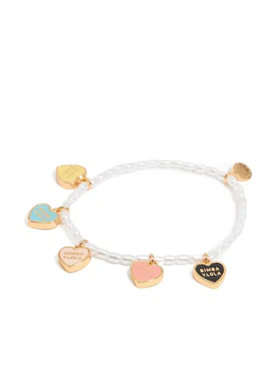 Bimba Y Lola Heart Pearl Bracelet In White