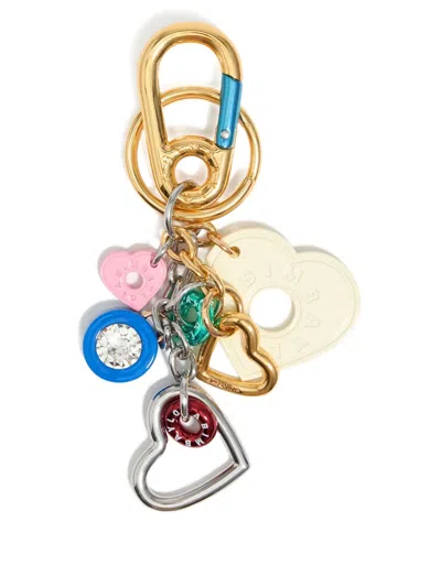 Bimba Y Lola Heart-pendants Keyring In Gold